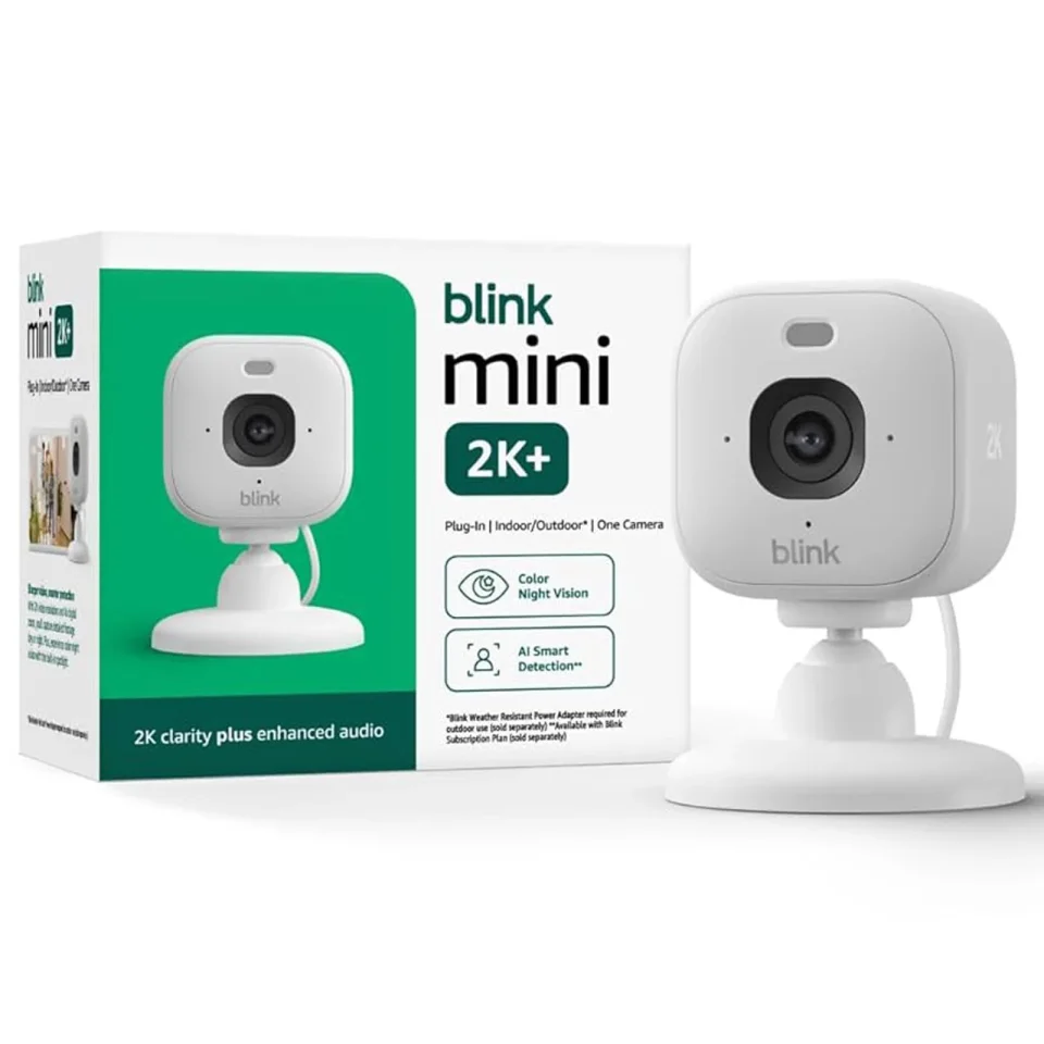 Blink Mini 2K+ retail box and camera