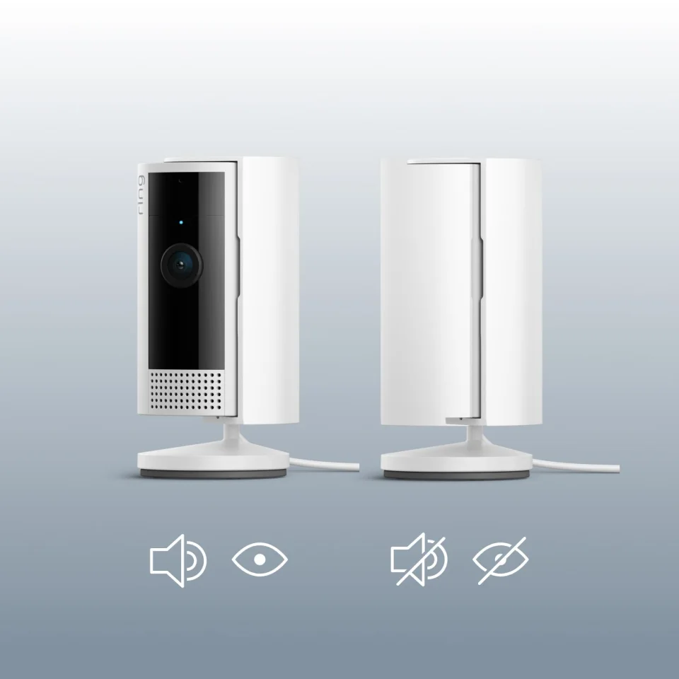 Ring Indoor Cam 2nd generation in white with manual privacy cover