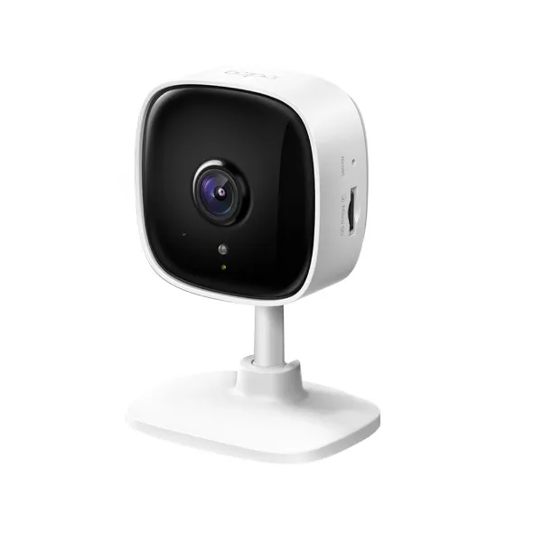 TP-Link Tapo C110 fixed indoor security camera with microSD card slot visible