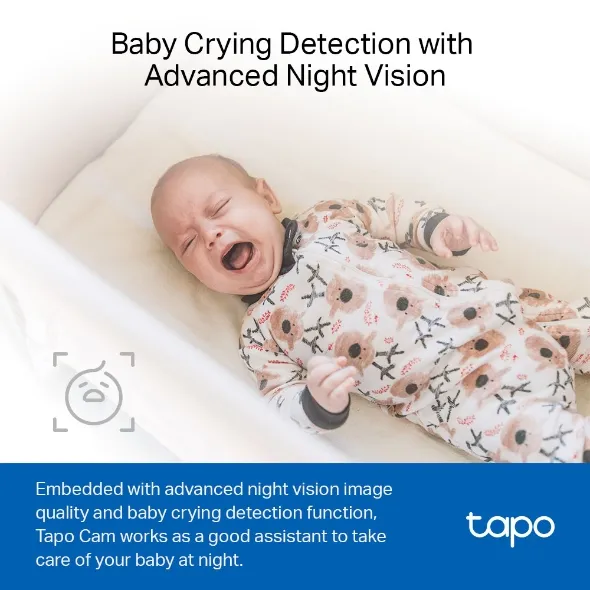 Tapo C100 baby crying detection with advanced night vision