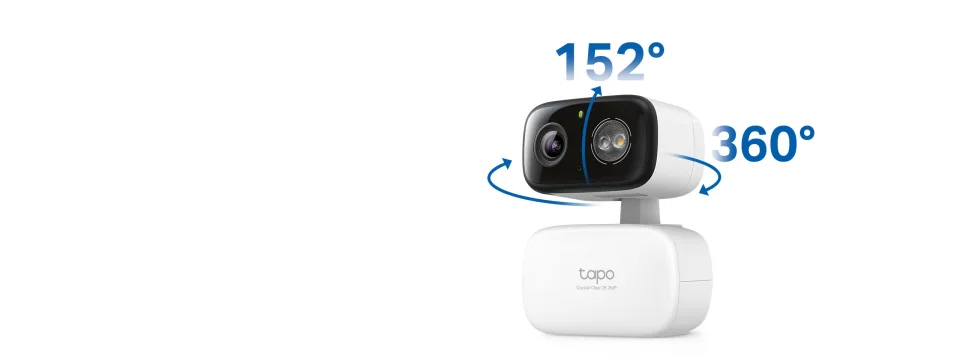 Tapo C216 360-degree pan and 152-degree tilt coverage