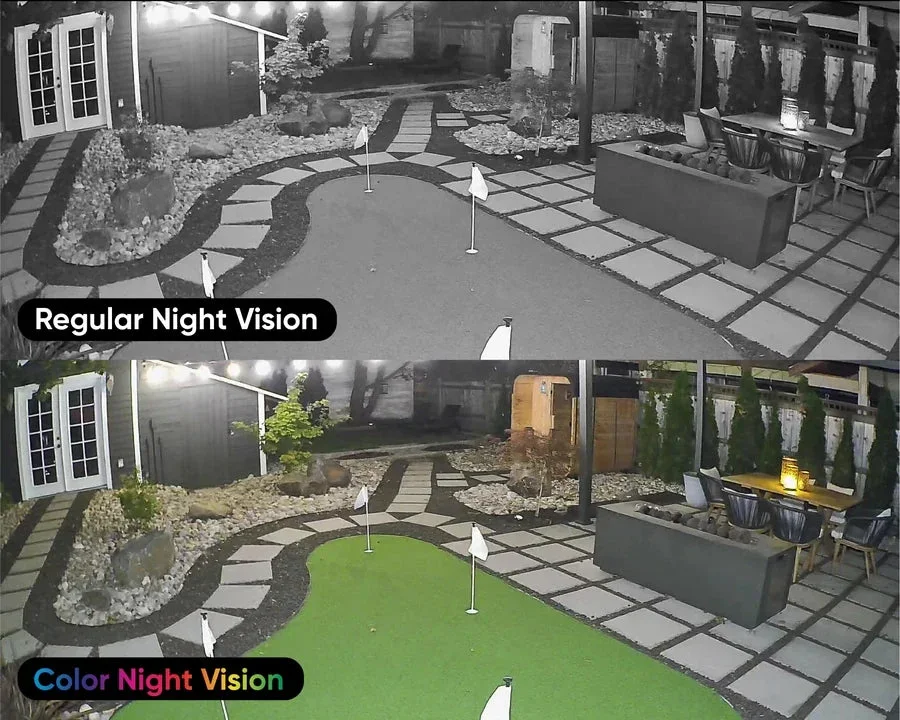 Wyze Bulb Cam Pan Color in use at night