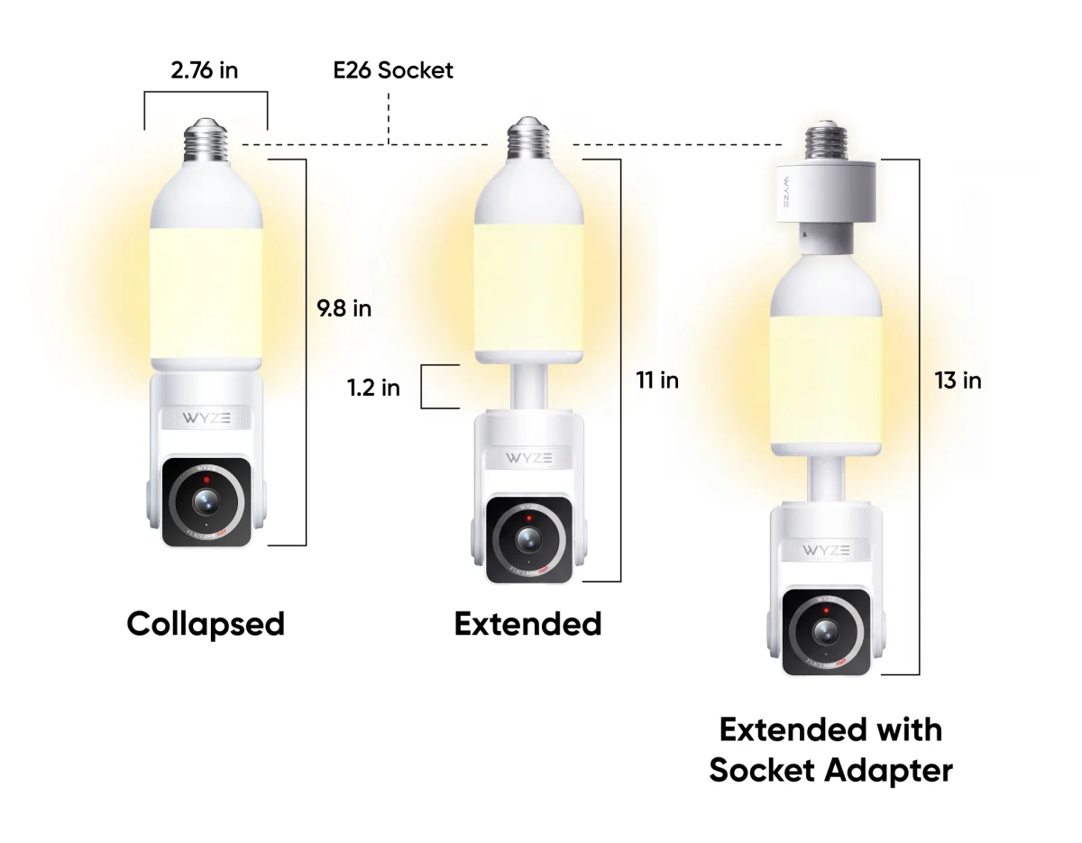 Wyze Bulb Cam Pan Color Review: 2.5K Pan Camera in a Bulb