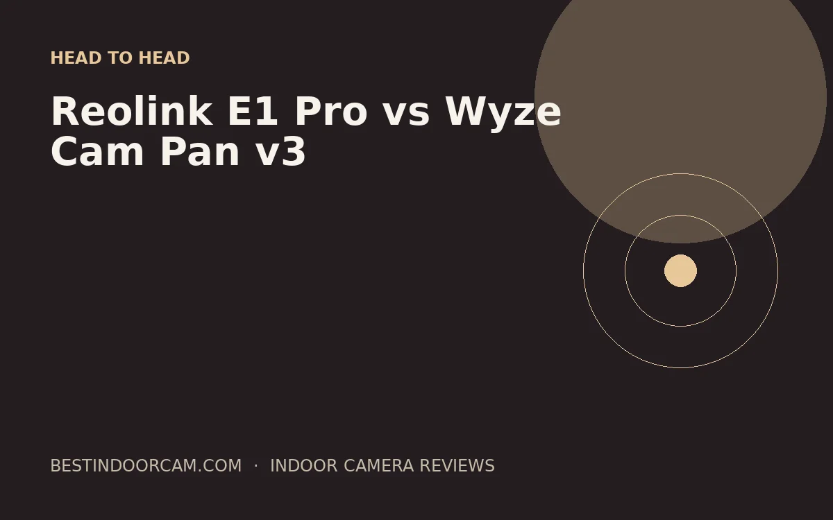 Reolink E1 Pro vs Wyze Cam Pan v3
