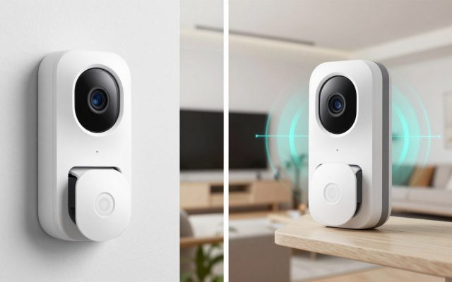 Arlo Essential Indoor camera demonstrating automated privacy shutter in action