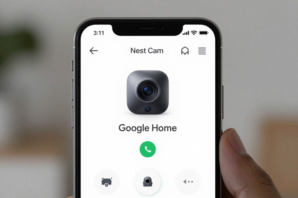 Google Nest Cam showing familiar face recognition feature on smartphone app