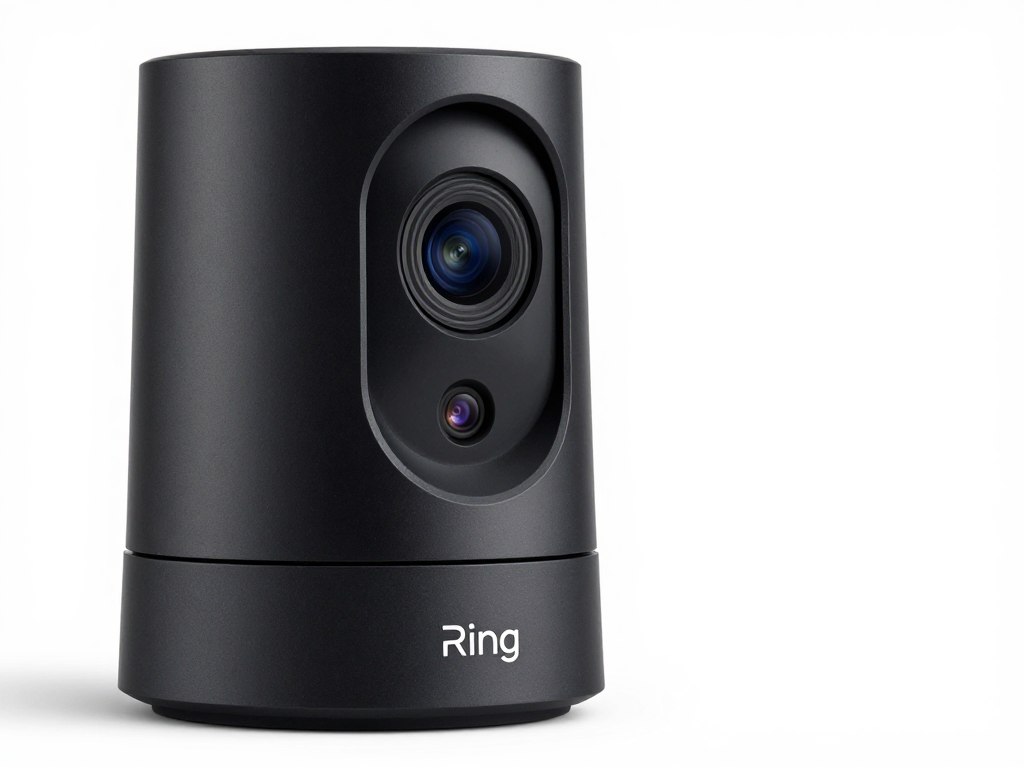 Ring Indoor Cam security camera with privacy cover in black finish